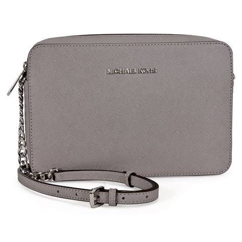 jet set crossbody michael kors pearl grey